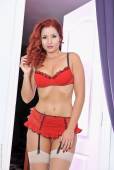 Lucie Kent - Red Lingerie And Stockings q75jx28l1g.jpg
